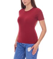 ELEVATE Heros Damen T-Shirt schlichtes Baumwoll-Shirt 150 g/m2 Basic-Shirt Unterzieh-Shirt 3802924 Burgundy-Rot