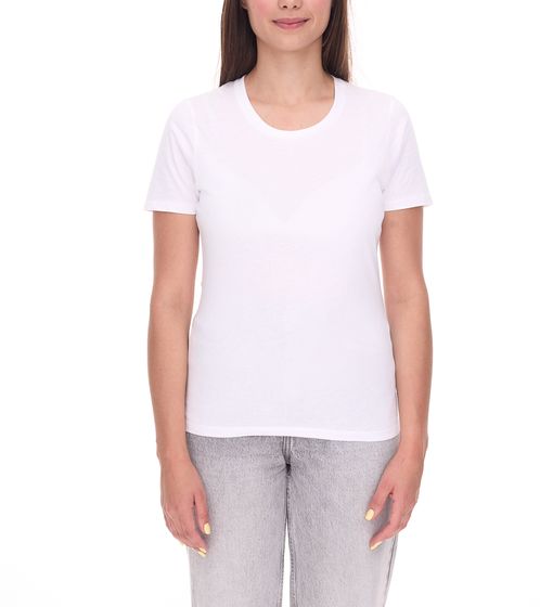 ELEVATE Heros Damen T-Shirt auch in 4XL schlichtes Baumwoll-Shirt 150 g/m2 Basic-Shirt Unterzieh-Shirt 3802901 Weiß