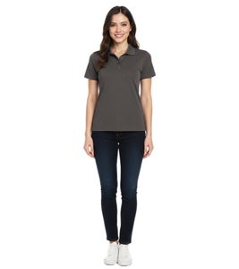 ELEVATE Helios Damen Polo-Shirt Baumwolle Polo-Hemd Pique-Strick 180 g/m² 3810789 Dunkelgrau