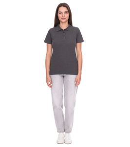 ELEVATE Helios Damen Polo-Shirt Baumwolle Polo-Hemd Pique-Strick 180 g/m² 38107980 meliert Anthrazit