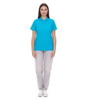 ELEVATE Helios Damen Polo-Shirt Baumwolle Polo-Hemd Pique-Strick 180 g/m² 3810751 Aqua-Blau