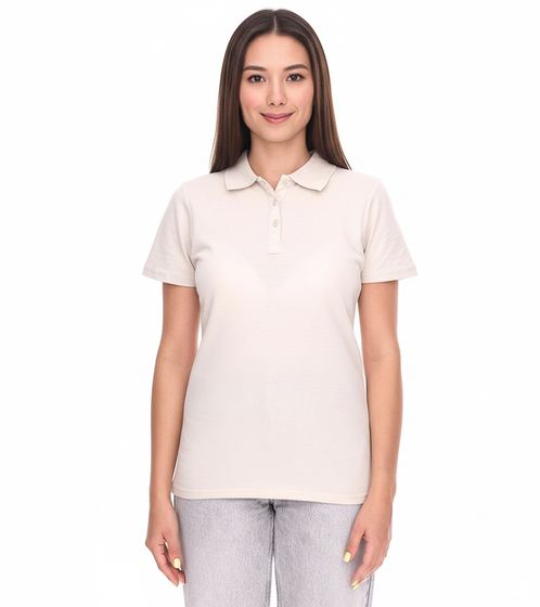 ELEVATE Helios women's polo shirt, cotton polo shirt, pique knit 180 g/m² 3810790 Beige