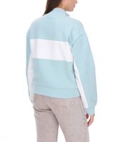 vestino Women's Boxy Cropped Sweatshirt with Stand-Up Collar, Oversized Everyday Sweater 900390 in Antique Pink or Light Blue