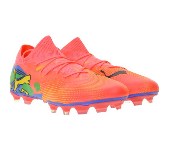 PUMA x Neymar Jr. Future 7 Match FG AG 'Copa Amrica Pack' Football Boots Cleats with Motion System Outsole Training Shoes 107840 01 Orange