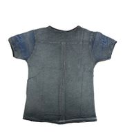 Herren T-Shirt mit plakativem Frontprint Baumwoll-Shirt Rundhals-Shirt R-15045 Dunkelgrau