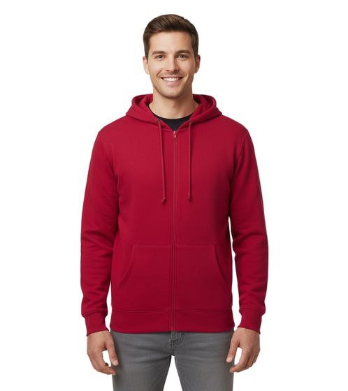 ELEVATE Theron Herren Sweat-Jacke mit 240 g/m2 Baumwoll-Sweater Kapuzen-Pullover Hoodie Größe Größen 3822925 Rot