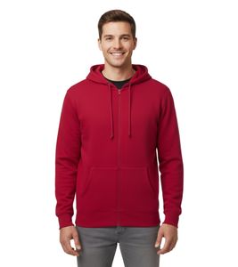 ELEVATE Theron Herren Sweat-Jacke mit 240 g/m2 Baumwoll-Sweater Kapuzen-Pullover Hoodie Größe Größen 3822925 Rot
