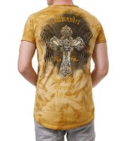 T-shirt homme avec grand imprimé au dos Chemise en coton Chemise col rond R-15287 Camel-Marron T-shirt homme avec grand imprimé au dos Chemise en coton Chemise col rond R-15287 Camel-Marron