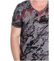 T-shirt homme avec motif strass élaboré Chemise en coton Chemise col rond R-15162 Anthracite T-shirt homme avec motif strass élaboré Chemise en coton Chemise col rond R-15162 Anthracite