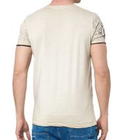 T-shirt homme imprimé sur le côté, en coton, à manches courtes, tendance, R-15243 Marron T-shirt homme imprimé sur le côté, en coton, à manches courtes, tendance, R-15243 Marron