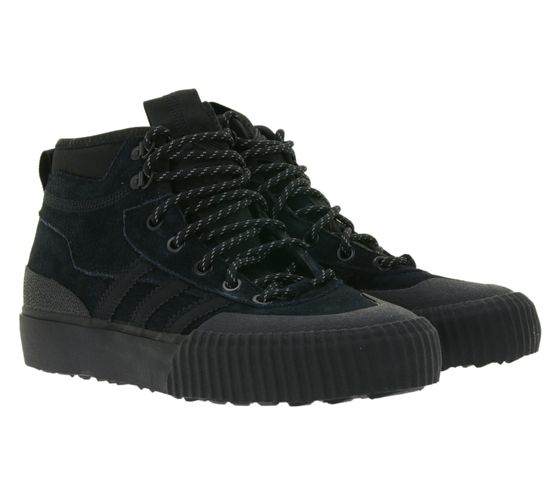 adidas Originals Damen AKANDO ATR Velour-Leder Sneaker High Schuh Schnür-Schuhe 44690203 Schwarz
