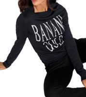 Pull col rond femme Bruno Banani avec grand imprimé sur le devant, maille fine, 67912760, Noir