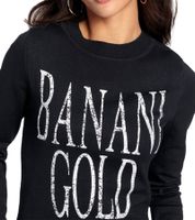 Pull col rond femme Bruno Banani avec grand imprimé sur le devant, maille fine, 67912760, Noir