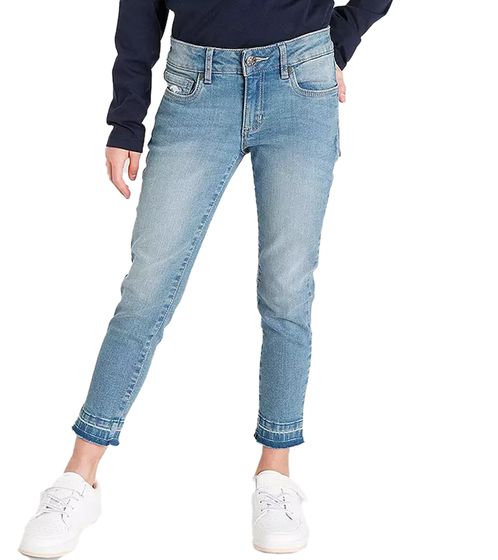 KangaROOS Kinder Jeans-Hose für Mädchen mit verkürztem geradem Bein Baumwoll-Hose Freizeit-Jeans 43634735 Blau