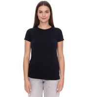 Camiseta deportiva sin costuras FAYN SPORTS para mujer, cuello redondo, 33268120, negra