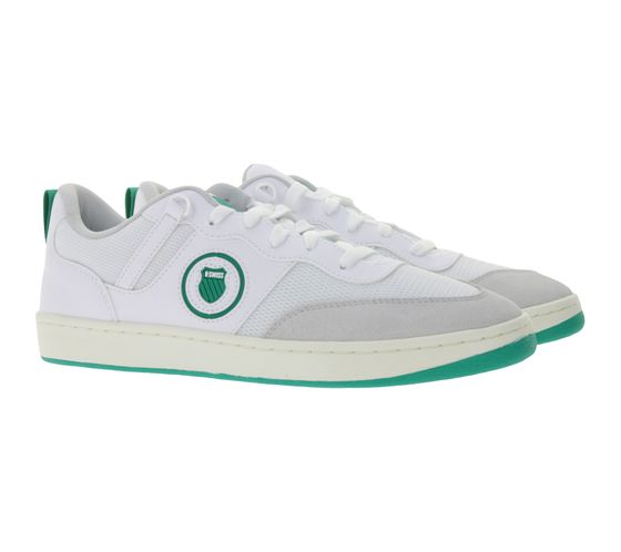 K-Swiss K-Varsity Men's Sneakers with IMEVA Midsole, Lace-Up Shoes, Sports Shoes, 38056065 White/Green