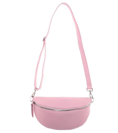 ZWILLINGSHERZ women's shoulder bag cross body bag with removable shoulder strap bum bag fashionable going out bag 1416C-11 Pink