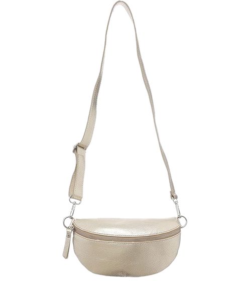ZWILLINGSHERZ Women's Cross-Body Bag with Removable Shoulder Strap, Bum Bag, Fashionable Evening Bag, 1416C Gold