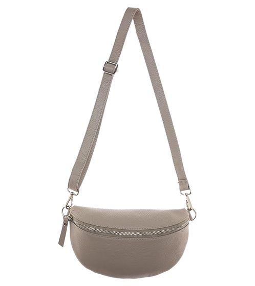 ZWILLINGSHERZ women's shoulder bag cross body bag with removable shoulder strap bum bag fashionable going out bag 1416C Taupe