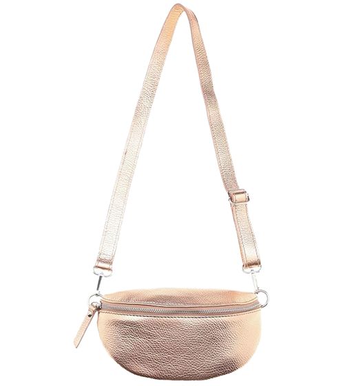 ZWILLINGSHERZ women's shoulder bag cross body bag with removable shoulder strap bum bag fashionable going out bag 1416C rose gold