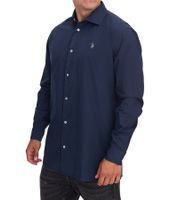 Chemise basique à manches longues pour homme U.S. POLO ASSN., en coton, taille US41 104 052 002696 379, bleu/blanc