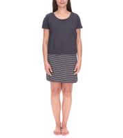 Ensemble femme ALIFE AND KICKIN Sunny, chemise et mini-robe en jersey rayé 65096421 Gris/Blanc