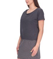 Ensemble femme ALIFE AND KICKIN Sunny, chemise et mini-robe en jersey rayé 65096421 Gris/Blanc