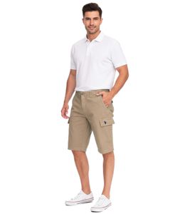 U.S. POLO ASSN. Pantaloncini cargo da uomo per il tempo libero, leggeri con ricamo U.S. Polo, pantaloncini 143 68147 52661 123 Beige