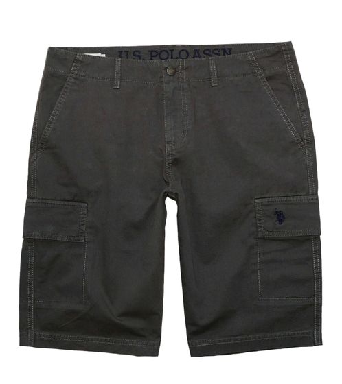 U.S. POLO ASSN. Herren Freizeit-Cargo Shorts leichte Freizeit-Shorts mit U.S. Polo Stickerei kurze Hose 143 68147 52661 381 Grau