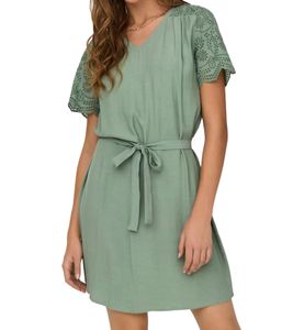 ONLY ONLJODIE - Abito estivo da donna, abito midi con cintura, abito a maniche corte, 89680440, verde oliva