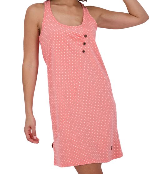 ALIFE AND KICKIN CamyAK B Women's Mini Dress, Polka-Dot Cotton Dress, Summer Dress, 70366455 Pink