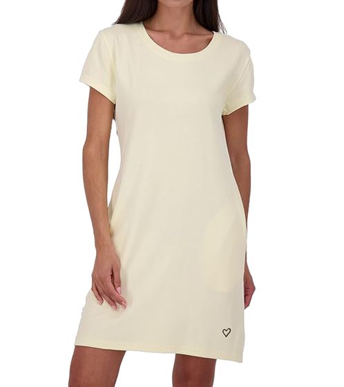 ALIFE AND KICKIN Zoeyak Damen Sommer-Kleid schlichtes Mini-Kleid Baumwoll-Kleid 34810527 Gelb