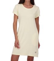 Robe d'été Zoeyak pour femme, mini-robe simple, en coton, 34810527 Jaune