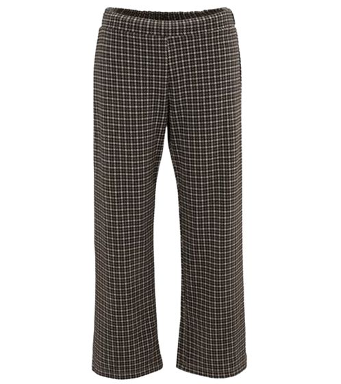 Aniston CASUAL Damen Stoff-Hose karrierte Schlupfhose 77650151 Weiß/Grau/Schwarz