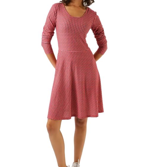 Aniston CASUAL Women's Mini Dress, Stylish Summer Dress, Long-Sleeved Dress, 70060254 Pink/Black/Red