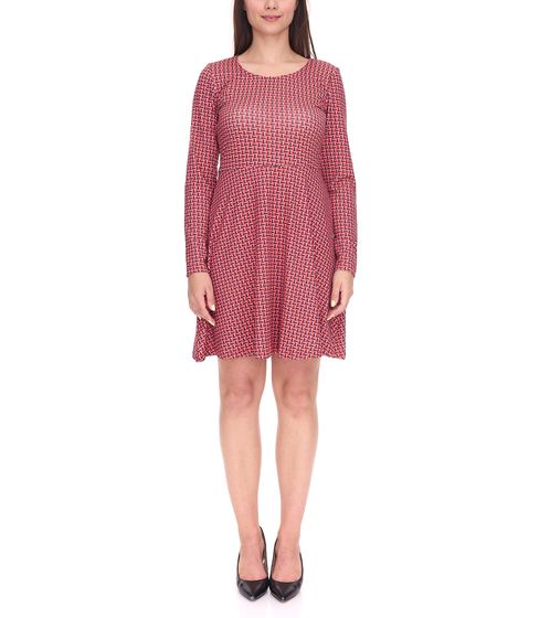 Aniston CASUAL Women's Mini Dress, Stylish Summer Dress, Long-Sleeved Dress, 70060254 Pink/Black/Red
