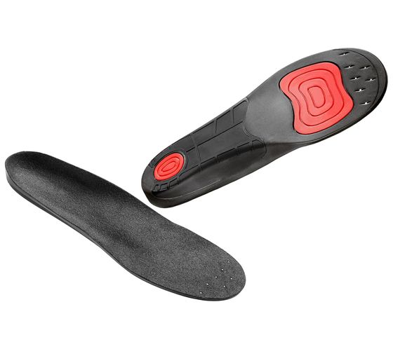 SoleFoot Einlegesohlen ideal für Arbeitsschuhe Einlagen Hi-Performance Schuheinlage Work Black Deluxe Edition Schwarz/Rot