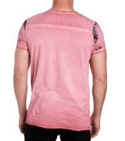 T-shirt homme avec imprimé frappant sur le devant, chemise en coton, chemise col rond R-15045 Rouge T-shirt homme avec imprimé frappant sur le devant, chemise en coton, chemise col rond R-15045 Rouge
