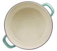 KRÜGER Sylt 1-Piece Meat Pot Made of High-Quality Enamel. Dishwasher Safe for All Stove Types. 20 cm, 3.2 Liters, Mint Green.