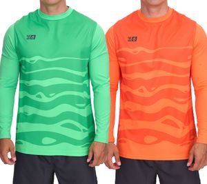 Outfitter OCEAN FABRICS Tahi Men's Goalkeeper Jersey, Moisture-wicking and quick-drying, long-sleeved soccer shirt, OUT-M-1033-OTW in orange or green