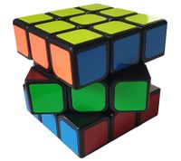 Cubo de Rubik 3x3 Bonbae para niños y adultos. Juego de rompecabezas que fomenta la concentración, la lógica y la destreza. Juego educativo. Negro/Colorido.