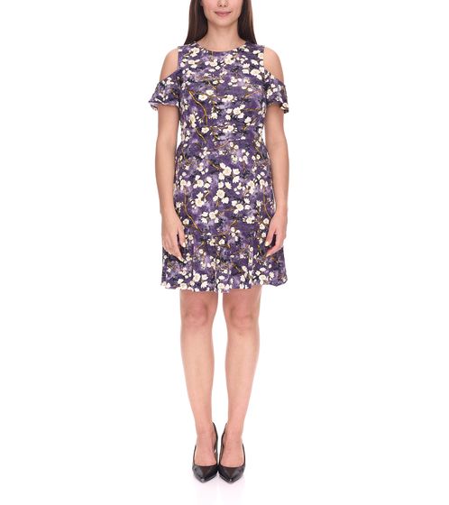 Melrose Mini Dress Women's Jersey Dress with All-Over Floral Print Summer Dress 70939821 Purple/White