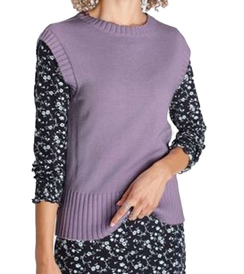Tamaris Women's Knit Pullover with Round Neck, Summer Shirt 88059911 Purple