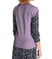 Tamaris Damen Strick-Pullunder mit Rundhals-Ausschnitt Sommer-Shirt 88059911 Lila