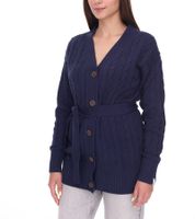 Cardigan lungo da donna DELMAO in maglia con laccetto 62658830 blu navy