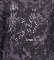 Sweat-shirt Bruno Banani pour femme, élégant à manches longues avec logo imprimé, 39488624, noir/gris