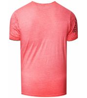 Herren T-Shirt mit seitlichem Print Baumwoll-Shirt modisches Kurzarm-Shirt R-15243 Rot