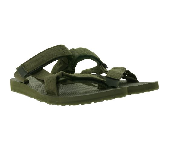 TEVA Original Universal Herren Sandale nachhaltige Sommer-Sandale mit EVA-Zwischensohle Zehentrenner 1124047 Olivgrün
