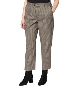 Marc O'Polo Women's Suit Trousers, Checked Fabric Trousers, 149 0468 10227 R01 Brown/Black