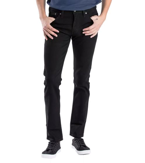 LEVI´S 511 Herren Jeans-Hose im 5-Pocket-Style Baumwoll-Hose Slim-Fit Denim-Hose 45111907 Schwarz